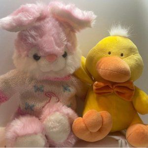 Easter Bunny and Easter Duck Plush